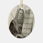 Prophet Mose mit den Tabletten des Gesetzes Keramik Ornament (Rechts)