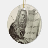 Prophet Mose mit den Tabletten des Gesetzes Keramik Ornament (Links)