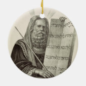 Prophet Mose mit den Tabletten des Gesetzes Keramik Ornament (Hinten)