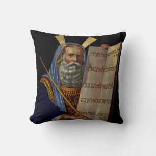 Prophet Mose mit den Tabletten des Gesetzes Kissen