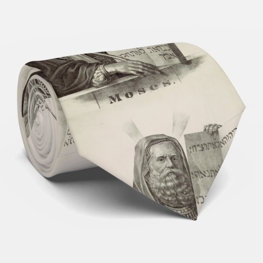 Prophet Mose mit den Tabletten des Gesetzes Krawatte (Gerollt)