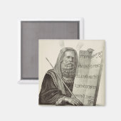 Prophet Mose mit den Tabletten des Gesetzes Magnet (Vorderseite/Rückseite)