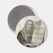 Prophet Mose mit den Tabletten des Gesetzes Magnet (Vorderseite/Rückseite)