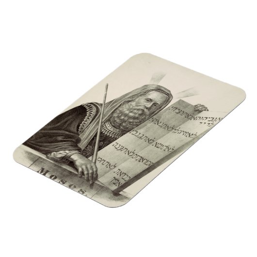 Prophet Mose mit den Tabletten des Gesetzes Magnet (Linke Seite)