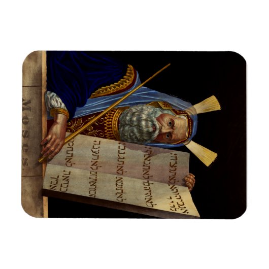 Prophet Mose mit den Tabletten des Gesetzes Magnet (Horizontal)
