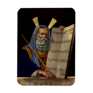 Prophet Mose mit den Tabletten des Gesetzes Magnet