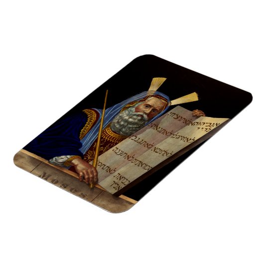 Prophet Mose mit den Tabletten des Gesetzes Magnet (Linke Seite)