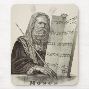 Prophet Mose mit den Tabletten des Gesetzes Mousepad