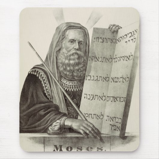 Prophet Mose mit den Tabletten des Gesetzes Mousepad (Vorne)