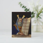 Prophet Mose mit den Tabletten des Gesetzes Postkarte (Stehend Vorderseite)