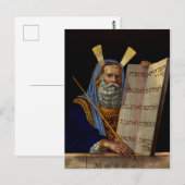 Prophet Mose mit den Tabletten des Gesetzes Postkarte (Vorne/Hinten)