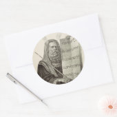 Prophet Mose mit den Tabletten des Gesetzes Runder Aufkleber (Umschlag)