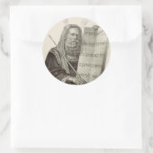 Prophet Mose mit den Tabletten des Gesetzes Runder Aufkleber (Tasche)
