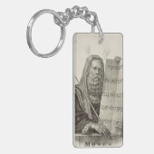 Prophet Mose mit den Tabletten des Gesetzes Schlüsselanhänger (Vorderseite links)