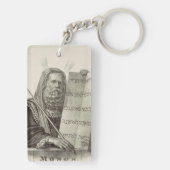 Prophet Mose mit den Tabletten des Gesetzes Schlüsselanhänger (Rückseite)