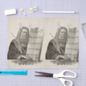 Prophet Mose mit den Tabletten des Gesetzes Seidenpapier (Handwerk)