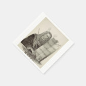 Prophet Mose mit den Tabletten des Gesetzes Serviette (Ecke)