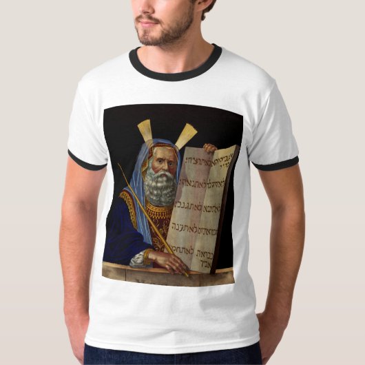 Prophet Mose mit den Tabletten des Gesetzes T-Shirt (Vorderseite)