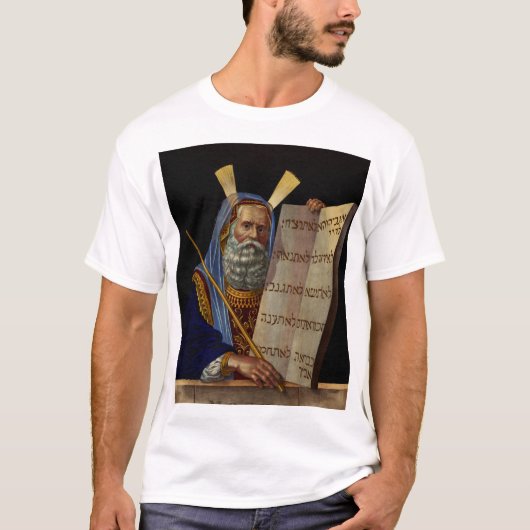 Prophet Mose mit den Tabletten des Gesetzes T-Shirt (Vorderseite)