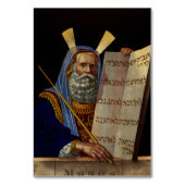 Prophet Mose mit den Tabletten des Gesetzes Tischnummer (Vorderseite)