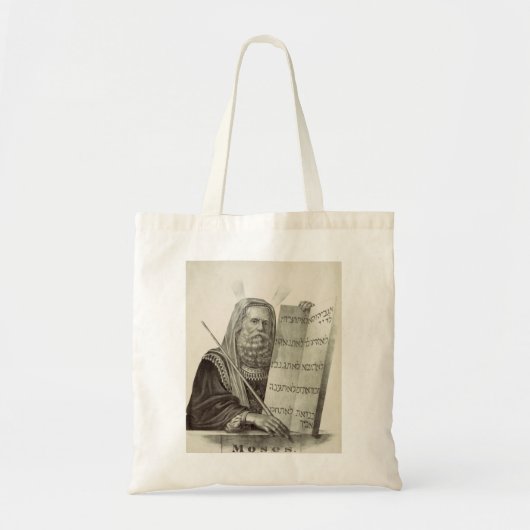 Prophet Mose mit den Tabletten des Gesetzes Tragetasche (Vorne)