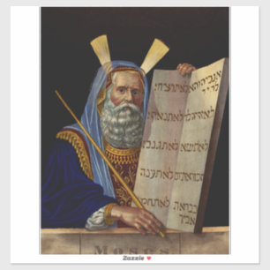 Prophet Moses mit den Gesetzestafeln  Aufkleber