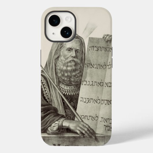 Prophet Moses mit den Gesetzestafeln Case-Mate iPhone Hülle (Rückseite)