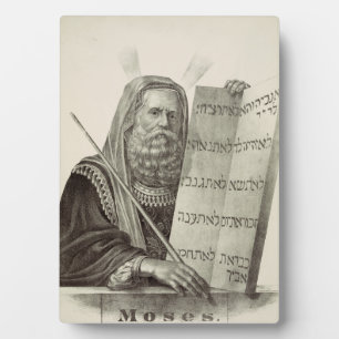 Prophet Moses mit den Gesetzestafeln Fotoplatte