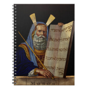 Prophet Moses mit den Gesetzestafeln Notizblock
