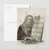 Prophet Moses mit den Gesetzestafeln Postkarte (Vorne/Hinten)