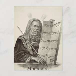 Prophet Moses mit den Gesetzestafeln Postkarte