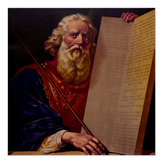 Prophet Moses on Mount Sinai – High-Fidelity Epic  Poster (Vorderseite)