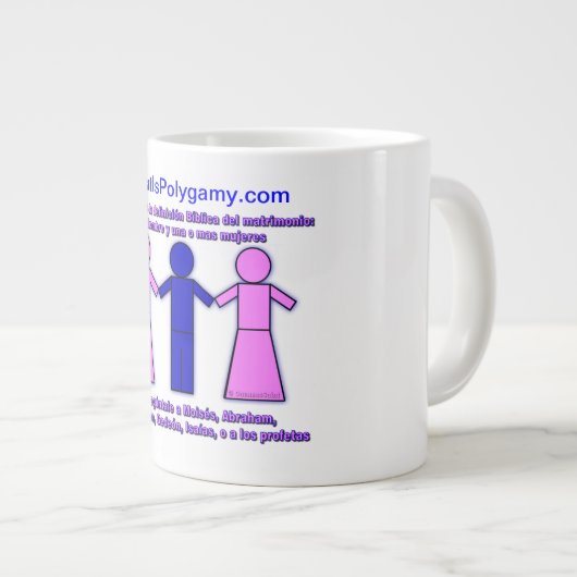 Prophet-Polygamie-Tassen-Spanisch Jumbo-Tasse (Vorderseite Rechts)