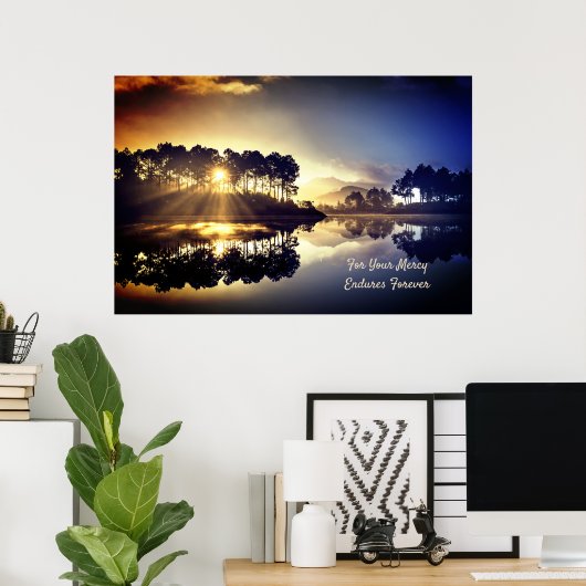 Prophetisches Wort für Gnade hält für immer an Poster (Heimbüro)