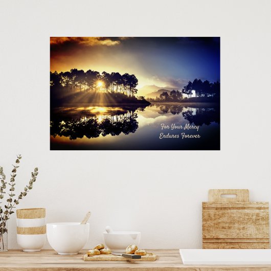 Prophetisches Wort für Gnade hält für immer an Poster (Küche)