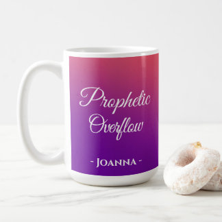 Prophezeiender Überlauf Personalisierte Lila und r Kaffeetasse