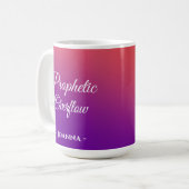 Prophezeiender Überlauf Personalisierte Lila und r Kaffeetasse (Vorderseite Links)