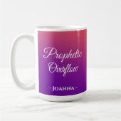 Prophezeiender Überlauf Personalisierte Lila und r Kaffeetasse (Links)