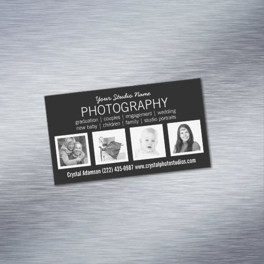 Prophotograph mit 4 kundenspezifischen magnetische visitenkarte (Beispiel)