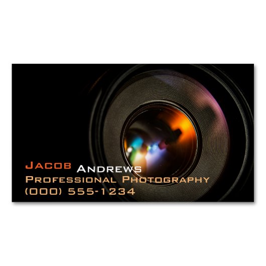 Prophotographie (Kameraobjektiv) Magnetische Visitenkarte (Vorderseite)