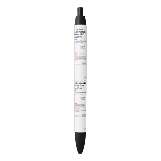 Propofol Anästhesie CRNA Black Trim Pen, schwarzer Kugelschreiber (Vorderseite Vertikal)