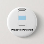 Propofol Powered – Lustiger Anästhesist-Humor Button (Vorderseite)