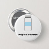 Propofol Powered – Lustiger Anästhesist-Humor Button (Vorne & Hinten)