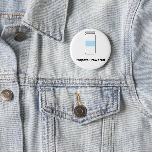 Propofol Powered – Lustiger Anästhesist-Humor Button (Beispiel)