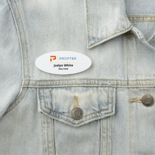 PropTek Name Tag Oval Namensschild (Beispiel)