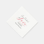 Propvoll mit Liebe Hochzeit Serviette (Ecke)