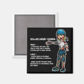 Pros und Cons Roller Derby Zombie Magnet (Vorderseite/Rückseite)