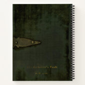 Prose & Poetry Debossed Moss Velvet Look Journal Notizblock (Rückseite)