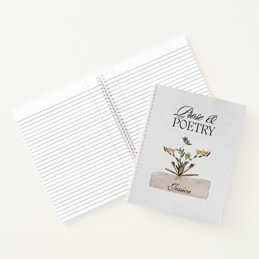 Prose & Poetry Personalized Floral Notizblock (Innenseite)