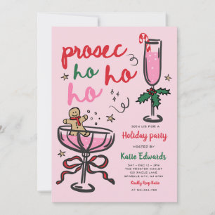 Prosec-Ho-Ho-Ho Weihnachts-Cocktailparty Einladung